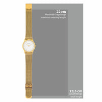 Damen Quarzuhr gelbgold Edelstahl gelbgold