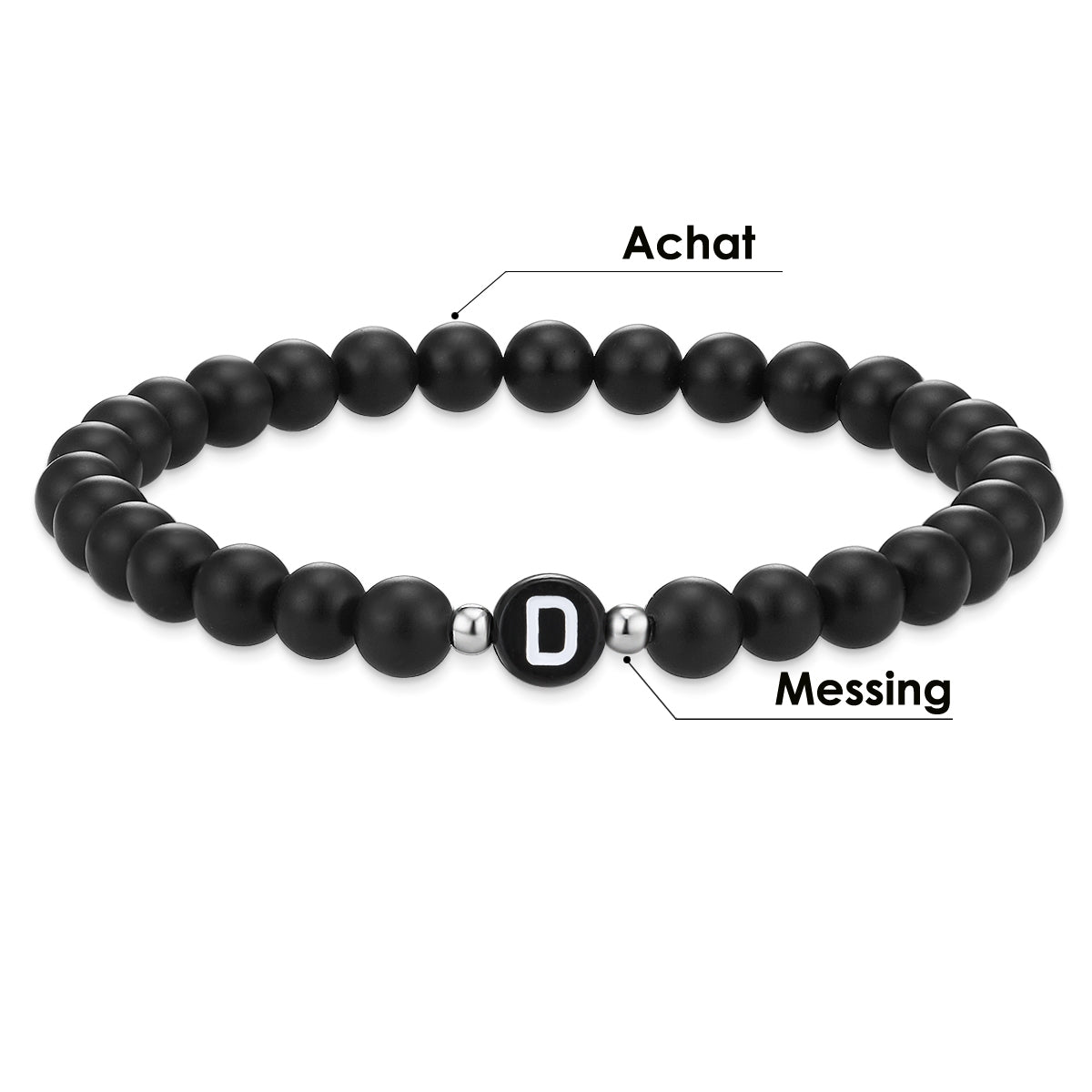 Armband Achat schwarz