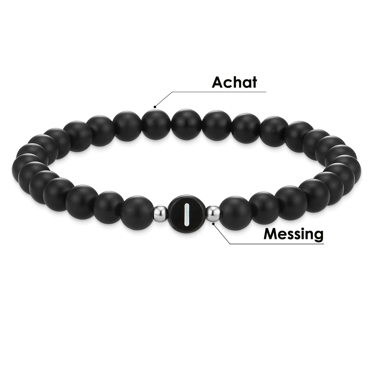 Armband Achat schwarz