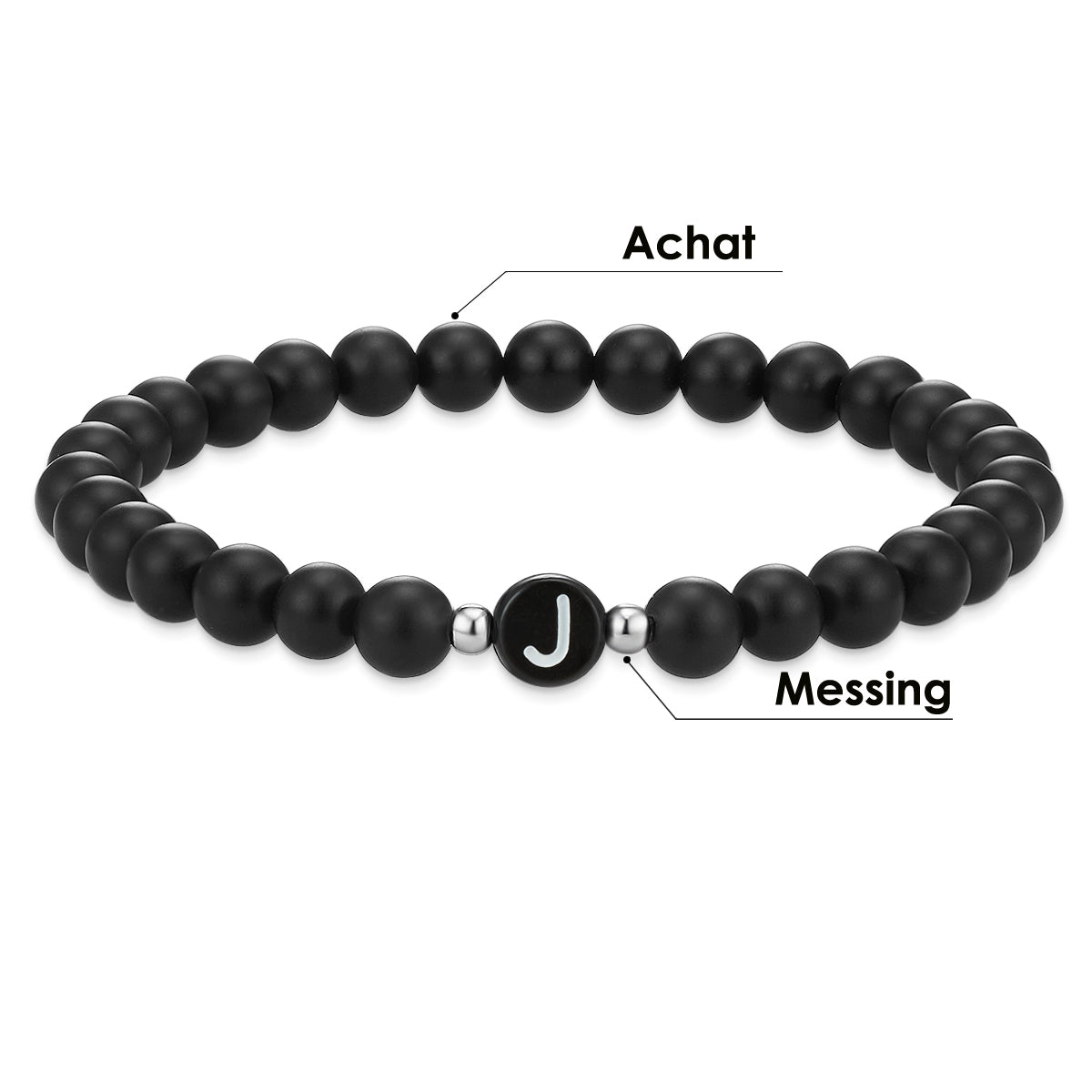 Armband Achat schwarz