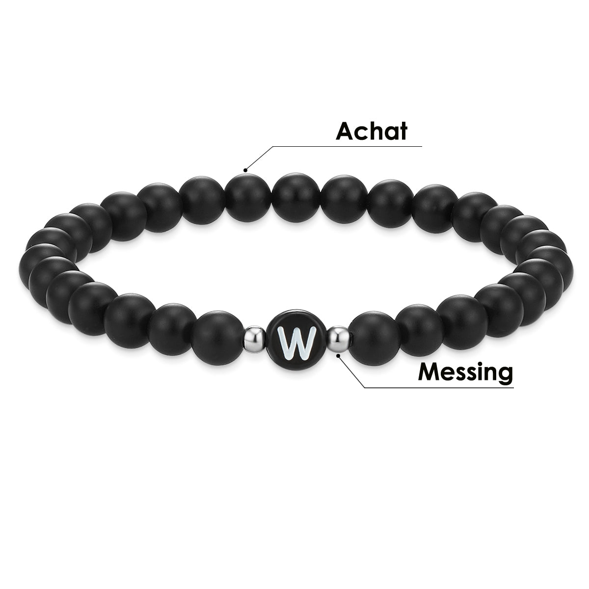 Armband Achat schwarz