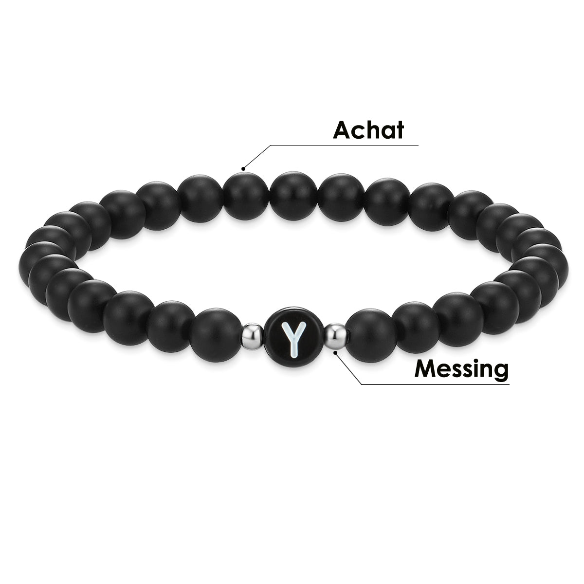 Armband Achat schwarz