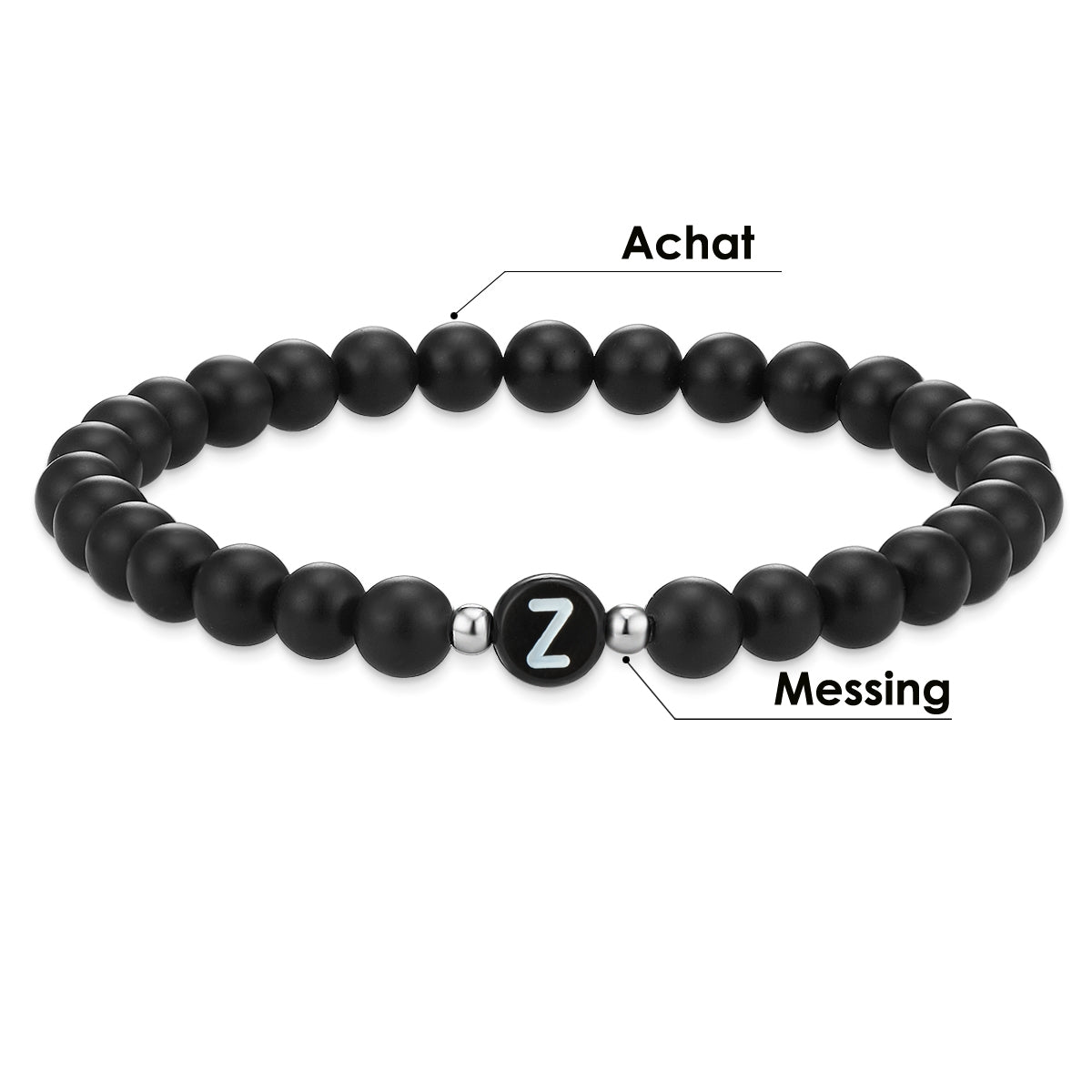Armband Achat schwarz