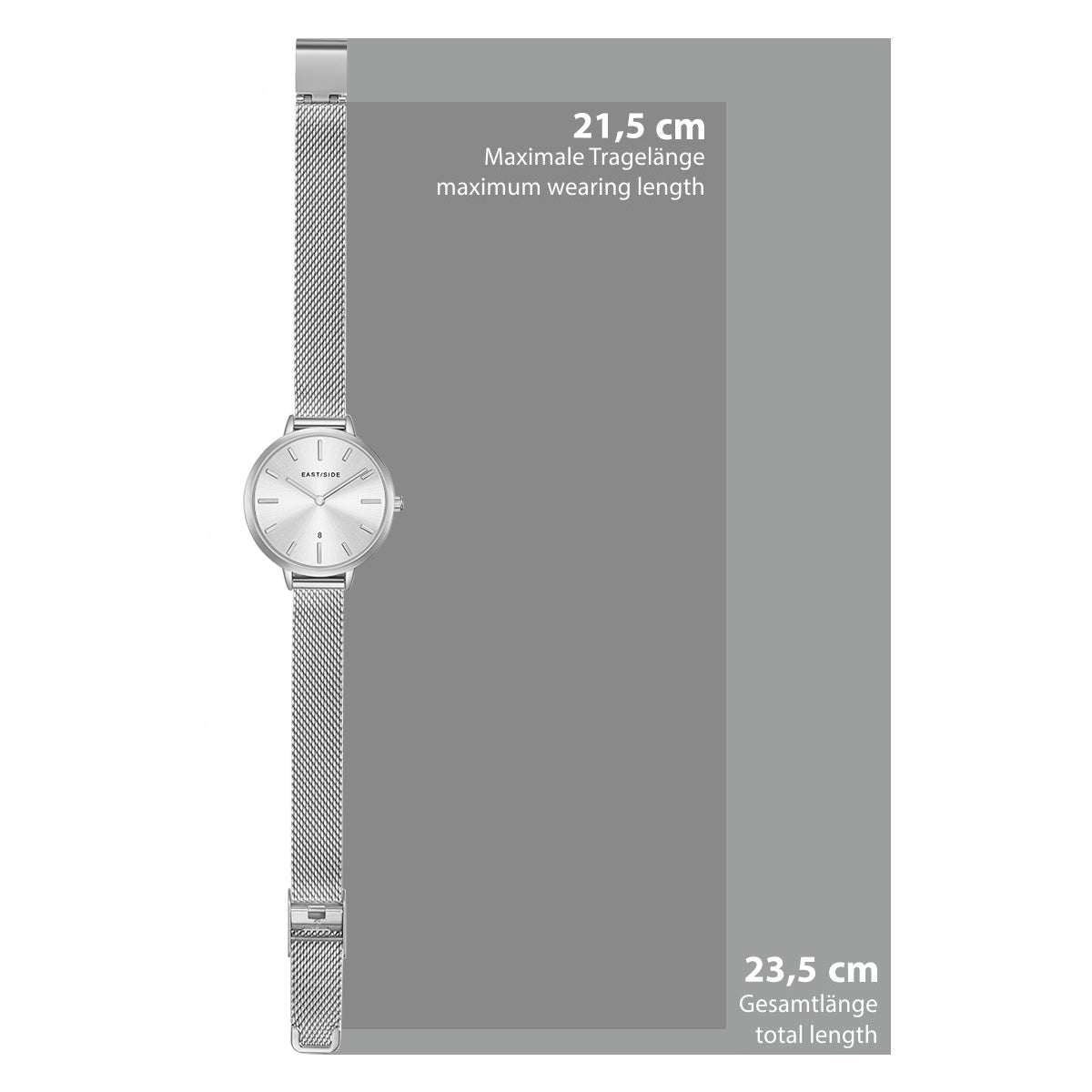 Damen Quarzuhr silber Edelstahl silber