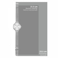 Damen Quarzuhr silber Edelstahl silber