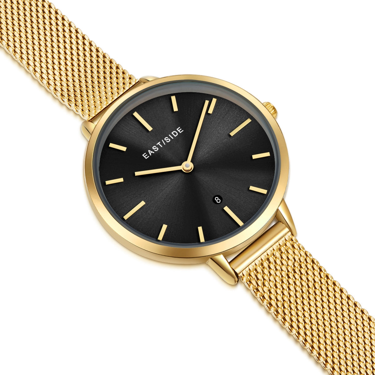Damen Quarzuhr gelbgold Edelstahl gelbgold