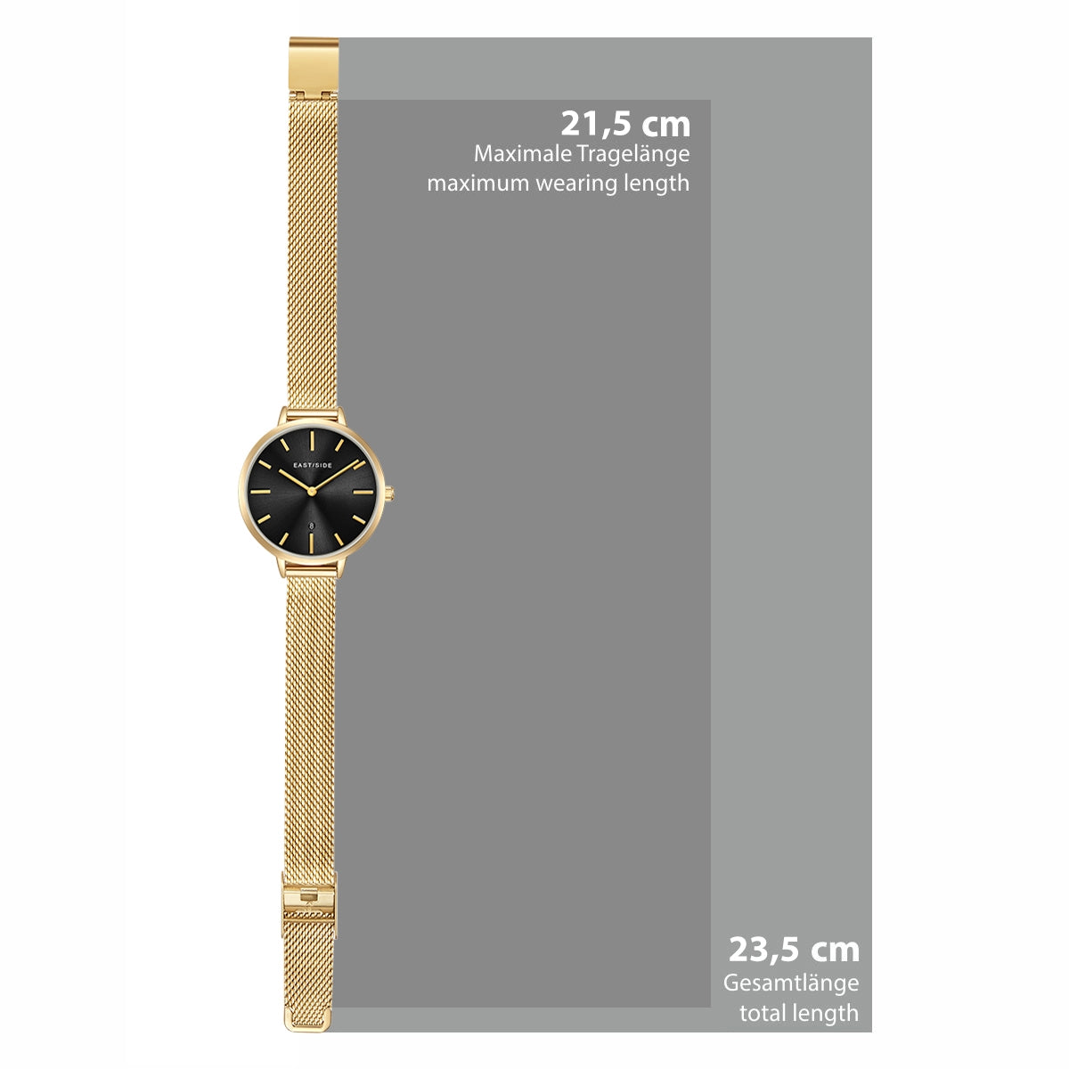 Damen Quarzuhr gelbgold Edelstahl gelbgold