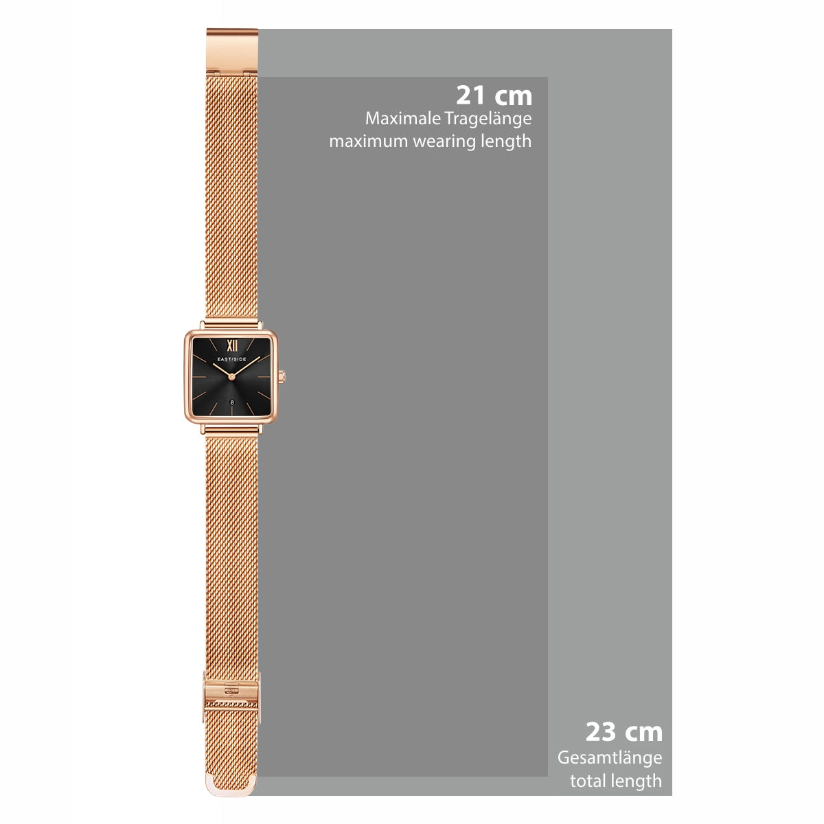 Damen Quarzuhr roségold Edelstahl roségold