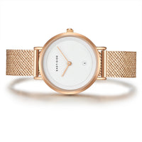 Damen Quarzuhr roségold Edelstahl roségold
