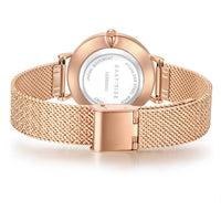 Damen Quarzuhr roségold Edelstahl roségold