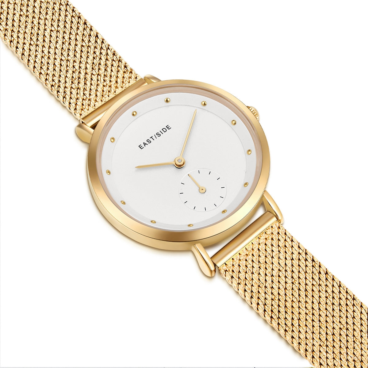 Damen Quarzuhr gelbgold Edelstahl gelbgold