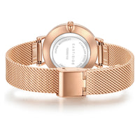Damen Quarzuhr roségold Edelstahl roségold