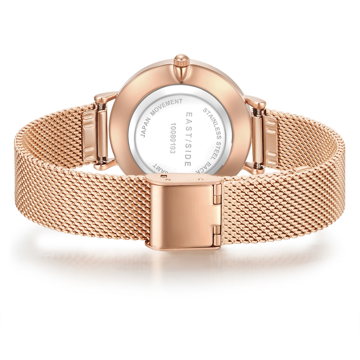 Damen Quarzuhr roségold Edelstahl roségold