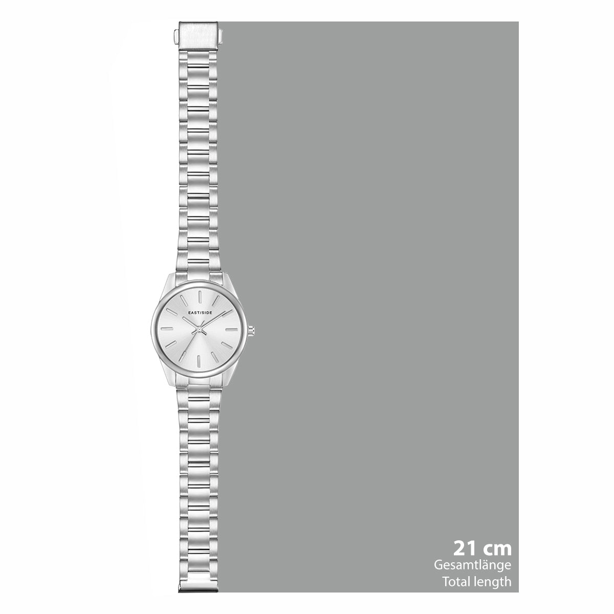 Damen Quarzuhr silber Edelstahl silber