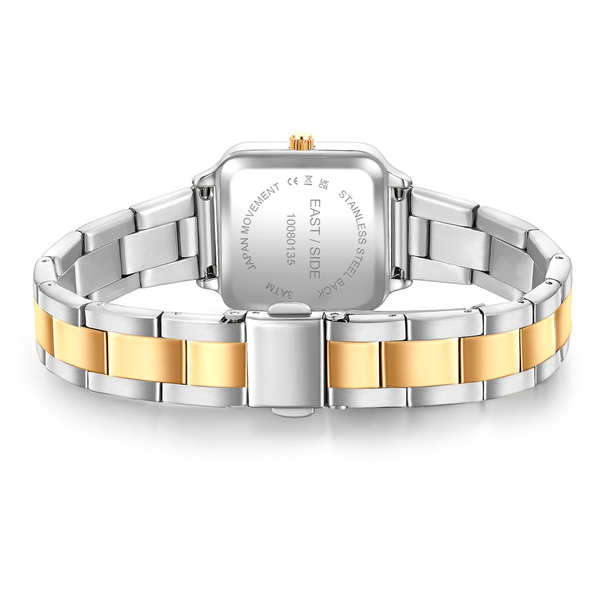 Damen Quaruhr bicolor Edelstahl bicolor