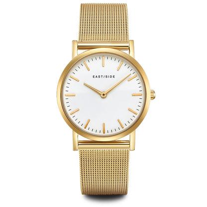 Damen Quarzuhr gelbgold Edelstahl gelbgold