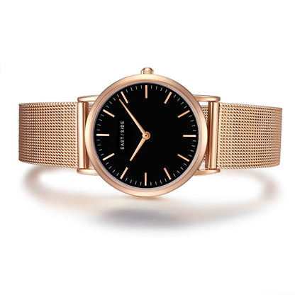 Damen Quarzuhr roségold Edelstahl roségold