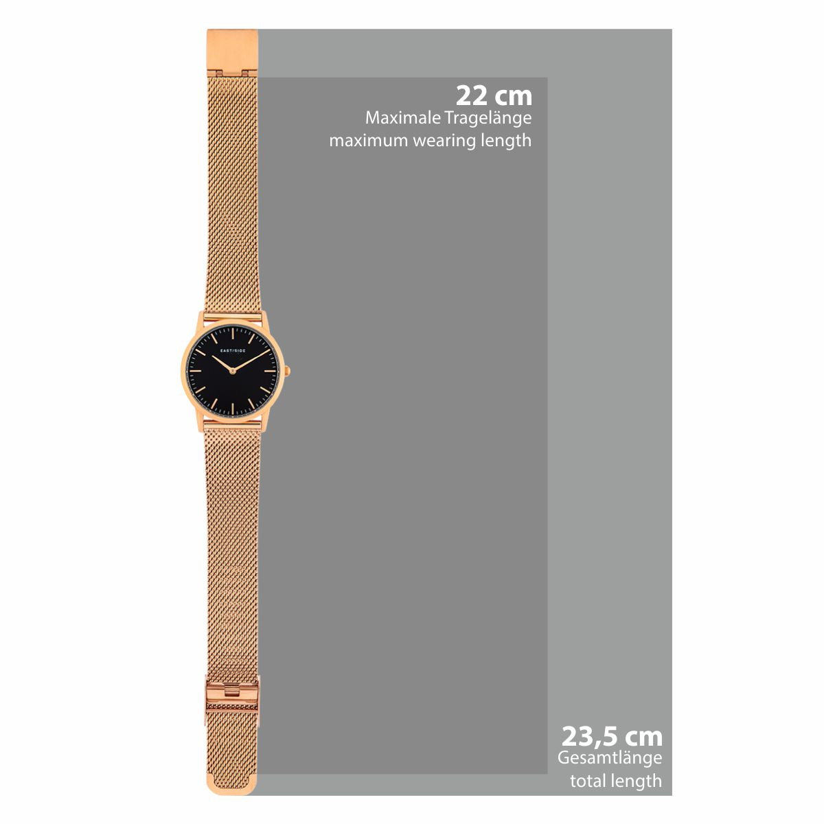 Damen Quarzuhr roségold Edelstahl roségold
