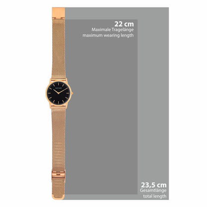 Damen Quarzuhr roségold Edelstahl roségold