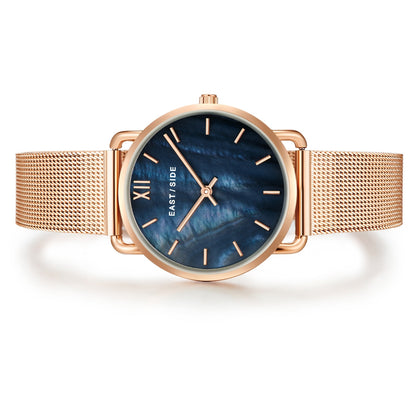 Damen Quarzuhr roségold Edelstahl roségold