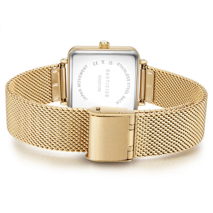 Damen Quarzuhr gelbgold Edelstahl gelbgold