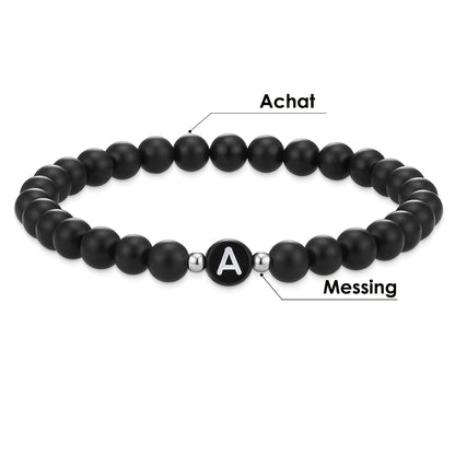 Armband Achat schwarz