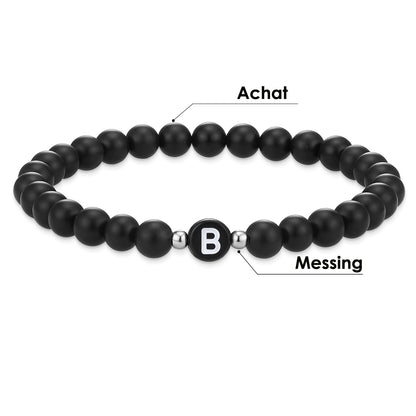 Armband Achat schwarz