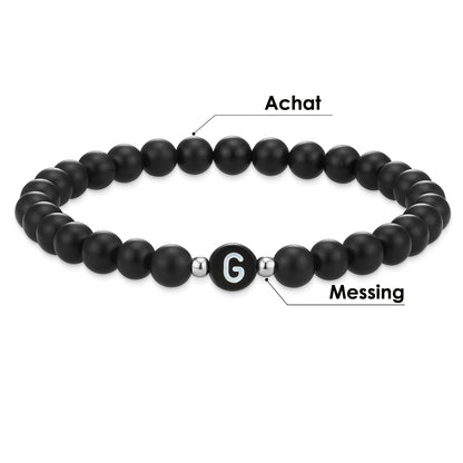 Armband Achat schwarz