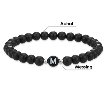 Armband Achat schwarz