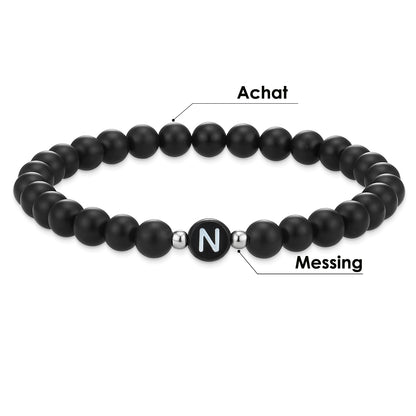 Armband Achat schwarz