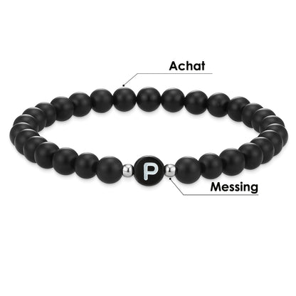Armband Achat schwarz