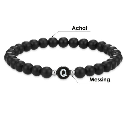 Armband Achat schwarz