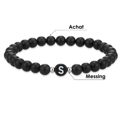 Armband Achat schwarz