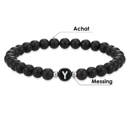 Armband Achat schwarz