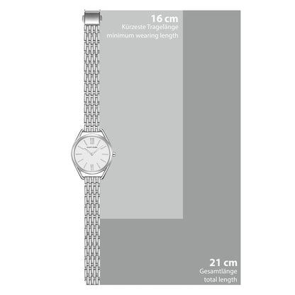 Damen Quarzuhr silber Edelstahl silber