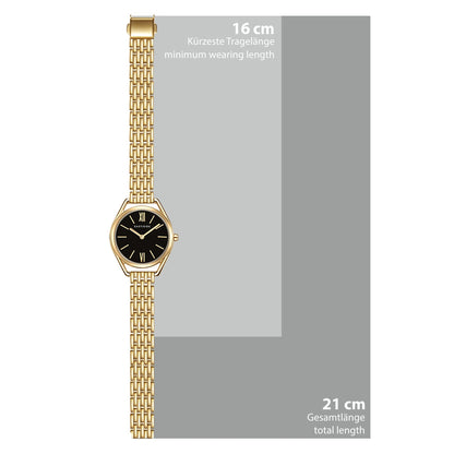 Damen Quarzuhr gelbgold Edelstahl gelbgold