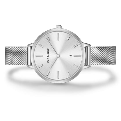 Damen Quarzuhr silber Edelstahl silber