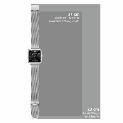 Damen Quarzuhr silber Edelstahl silber