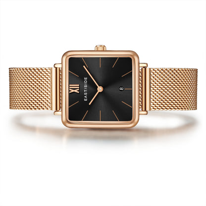Damen Quarzuhr roségold Edelstahl roségold