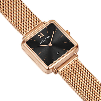 Damen Quarzuhr roségold Edelstahl roségold