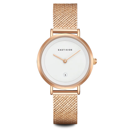Damen Quarzuhr roségold Edelstahl roségold