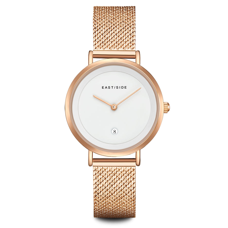 Damen Quarzuhr roségold Edelstahl roségold