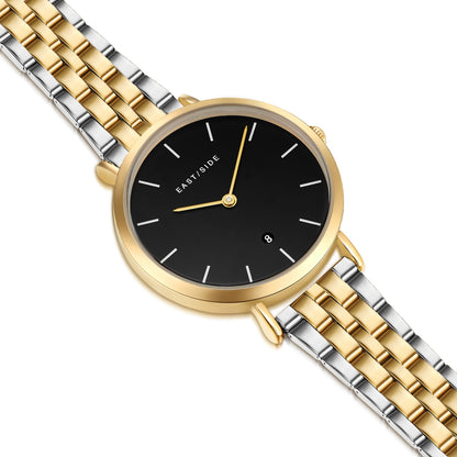 Damen Quarzuhr gelbgold Edelstahl silber/gelbgold