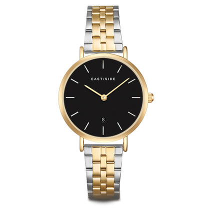 Damen Quarzuhr gelbgold Edelstahl silber/gelbgold