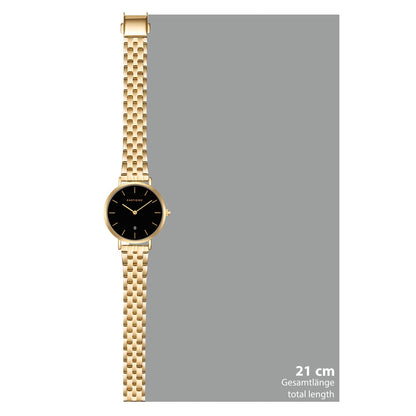 Damen Quarzuhr gelbgold Edelstahl gelbgold