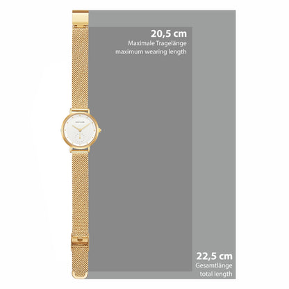 Damen Quarzuhr gelbgold Edelstahl gelbgold