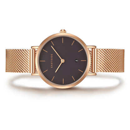 Damen Quarzuhr roségold Edelstahl roségold