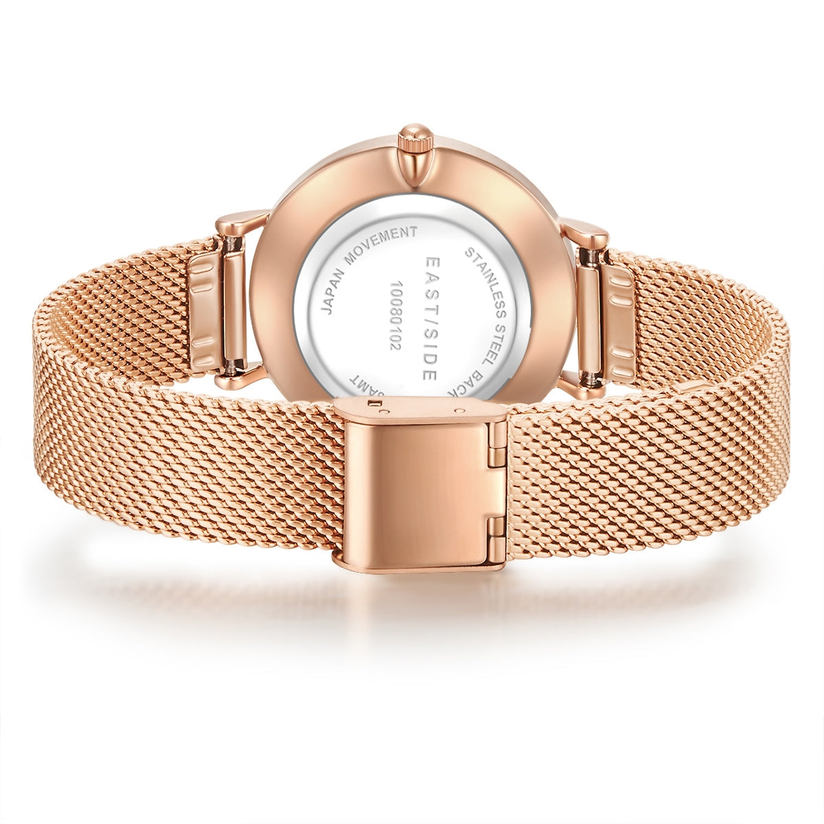 Damen Quarzuhr roségold Edelstahl roségold