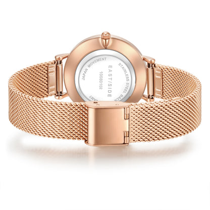 Damen Quarzuhr roségold Edelstahl roségold