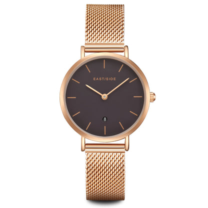Damen Quarzuhr roségold Edelstahl roségold